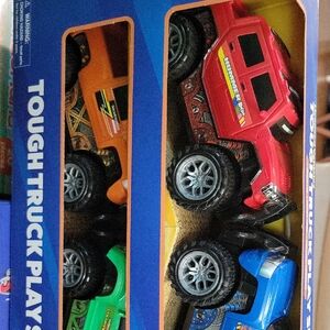 Tough Truck Playset - Red, Orange, Green, Blue